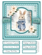 Winter Bunny 8x8 Quick Card - Design 2
