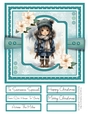Little Winter Girls 8x8 Quick Card - Design 2