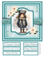 Little Winter Girls 8x8 Quick Card - Design 3