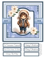 Little Winter Boys 8x8 Quick Card - Design 2