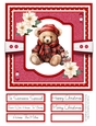 Christmas Teddies 8x8 Quick Card - Design 6