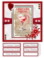 Christmas Cocktails 8x8 Quick Card - Design 6
