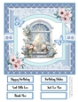 Beautiful Blues 8x8 Quick Card - Design 3