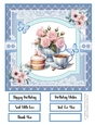 Beautiful Blues 8x8 Quick Card - Design 5