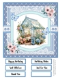 Beautiful Blues 8x8 Quick Card - Design 6