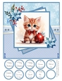 Christmas Kittens 8x8 Quick Card - Design 1