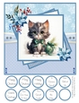 Christmas Kittens 8x8 Quick Card - Design 2