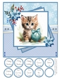 Christmas Kittens 8x8 Quick Card - Design 4