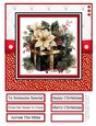A Floral Christmas Gift 8x8 Quick Card - Design 4