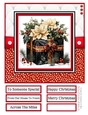 A Floral Christmas Gift 8x8 Quick Card - Design 6