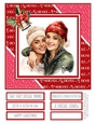 Two Special Girls at Christmas 8x8 Quick Card - Design 4