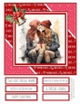 Two Special Girls at Christmas 8x8 Quick Card - Design 5