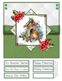 A Little Christmas Robin 8x8 Quick Card - Design 2
