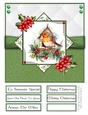 A Little Christmas Robin 8x8 Quick Card - Design 3