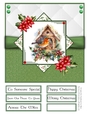 A Little Christmas Robin 8x8 Quick Card - Design 5