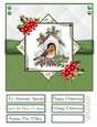 A Little Christmas Robin 8x8 Quick Card - Design 6