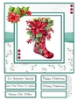 Decorative Christmas Stockings 8x8 Quick Card - Design 2
