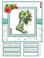 Decorative Christmas Stockings 8x8 Quick Card - Design 3