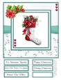 Decorative Christmas Stockings 8x8 Quick Card - Design 4