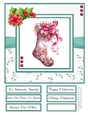 Decorative Christmas Stockings 8x8 Quick Card - Design 5