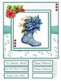 Decorative Christmas Stockings 8x8 Quick Card - Design 6