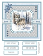 Magnificent Winter Wolves 8x8 Quick Card - Design 1
