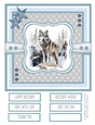 Magnificent Winter Wolves 8x8 Quick Card - Design 3