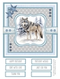 Magnificent Winter Wolves 8x8 Quick Card - Design 4