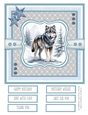 Magnificent Winter Wolves 8x8 Quick Card - Design 6