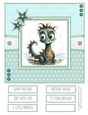 Cute Little Monster 8x8 Quick Card - Design 4
