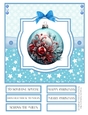Christmas Baubles 8x8 Quick Card - Design 1