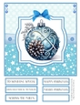Christmas Baubles 8x8 Quick Card - Design 2