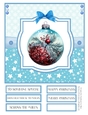 Christmas Baubles 8x8 Quick Card - Design 3
