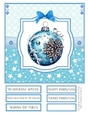 Christmas Baubles 8x8 Quick Card - Design 4