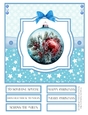Christmas Baubles 8x8 Quick Card - Design 5