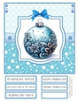 Christmas Baubles 8x8 Quick Card - Design 6