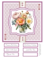 Bright and Colourful Peonies 8x8 Quick Card - Design 1