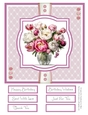 Bright and Colourful Peonies 8x8 Quick Card - Design 3