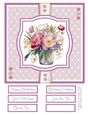 Bright and Colourful Peonies 8x8 Quick Card - Design 4