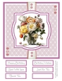 Bright and Colourful Peonies 8x8 Quick Card - Design 5
