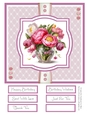 Bright and Colourful Peonies 8x8 Quick Card - Design 6