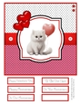 Valentine Kitties 8x8 Quick Card - Design 1