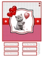 Valentine Kitties 8x8 Quick Card - Design 2