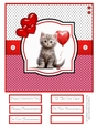 Valentine Kitties 8x8 Quick Card - Design 3