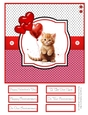 Valentine Kitties 8x8 Quick Card - Design 4