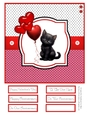 Valentine Kitties 8x8 Quick Card - Design 5