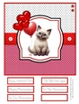 Valentine Kitties 8x8 Quick Card - Design 6