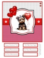 Valentine Pups 8x8 Quick Card - Design 1