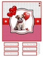 Valentine Pups 8x8 Quick Card - Design 2