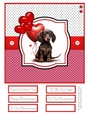 Valentine Pups 8x8 Quick Card - Design 3